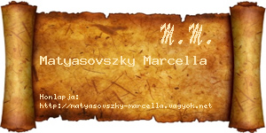 Matyasovszky Marcella névjegykártya